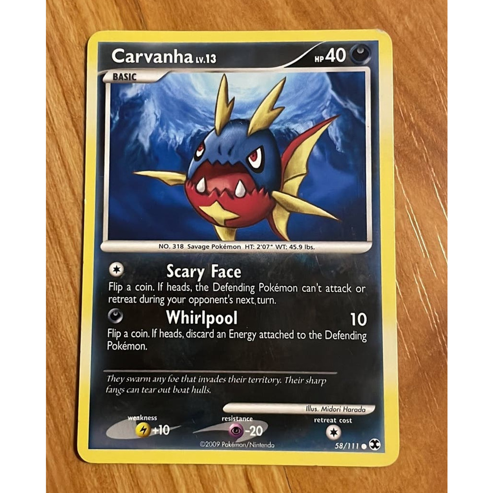 Carvanha Pokemon Card